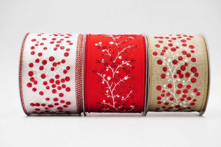 चमकदार लाल बेरी रिबन - चमकदार लाल बेरी रिबन